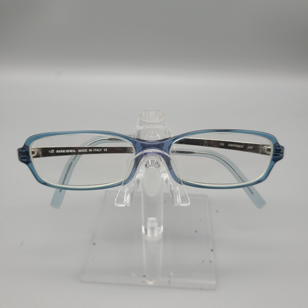 Diesel Grifon/U JA2 Eyeglasses Blue Purple Rectangular Frames Made in Italy 135